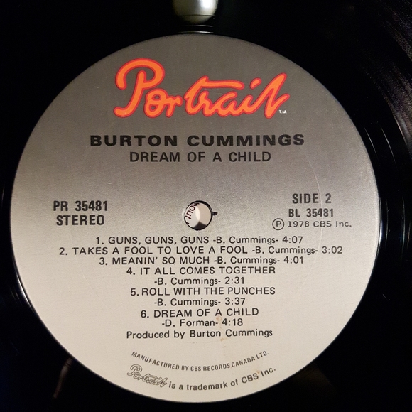 Burton Cummings - Dream Of A Child - Vinyl LP Record - Picture 6 of 6